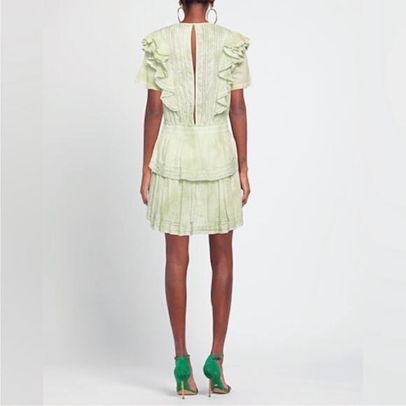LoveShackFancy Natasha Dress in Jade Mist Hand Dye Size M - Picture 4 of 14